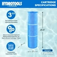 thumbnail image 4 of Swimline HYDROTOOLS Ultra Pool Replacement Cartridge Filter, 120 Sq. Ft., Blue, 4 of 7
