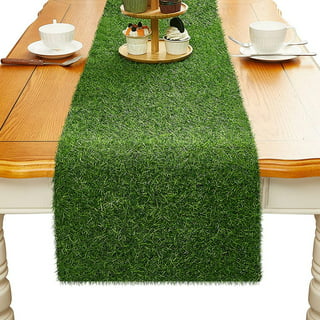14x48 Faux Grass Artificial Table Runner for Table, Sports