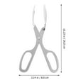 thumbnail image 4 of Stainless Steel Salad Serving Tongs for Kitchen, Restaurant, Bar, 4 of 6