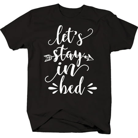 

Lets stay in bed Comfy Lazy Warm Sleep Shirts for Big Men 3XL Black