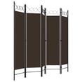 thumbnail image 2 of vidaXL 5-Panel Room Divider Brown 200x180 cm, 2 of 4