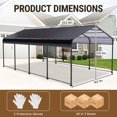 thumbnail image 6 of COBIZI 12x21 Heavy Duty Metal Carport with Galvanized Steel Roof, Steel Carport Kits Outdoor with Metal Roof, Galvanized Car Shelter for Tractors, Pickup, Boat, Car, Black, 6 of 11