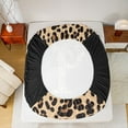 thumbnail image 5 of Homewish Initial P Queen Sheet Set 4pcs, Leopard Cheetah Print Teens Bedding, 5 of 7
