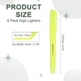 thumbnail image 2 of Yellow Highlighter, 6 Pack High Lighters No Bleeds Highliters Pens Neon Clear View Bright Quick Dry Pocket Marker Pen Sticks Chisel Tip Cute for Books Office Adults, Transparent, 2 of 6