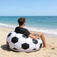 thumbnail image 5 of Portable Inflatable Soccer Chair Bag, Soccer Ball Lounger Foldable Air Sofa for Beach Pool Camping, Beach Blow Up Couch, 41.3x25.6 Inch, 5 of 9