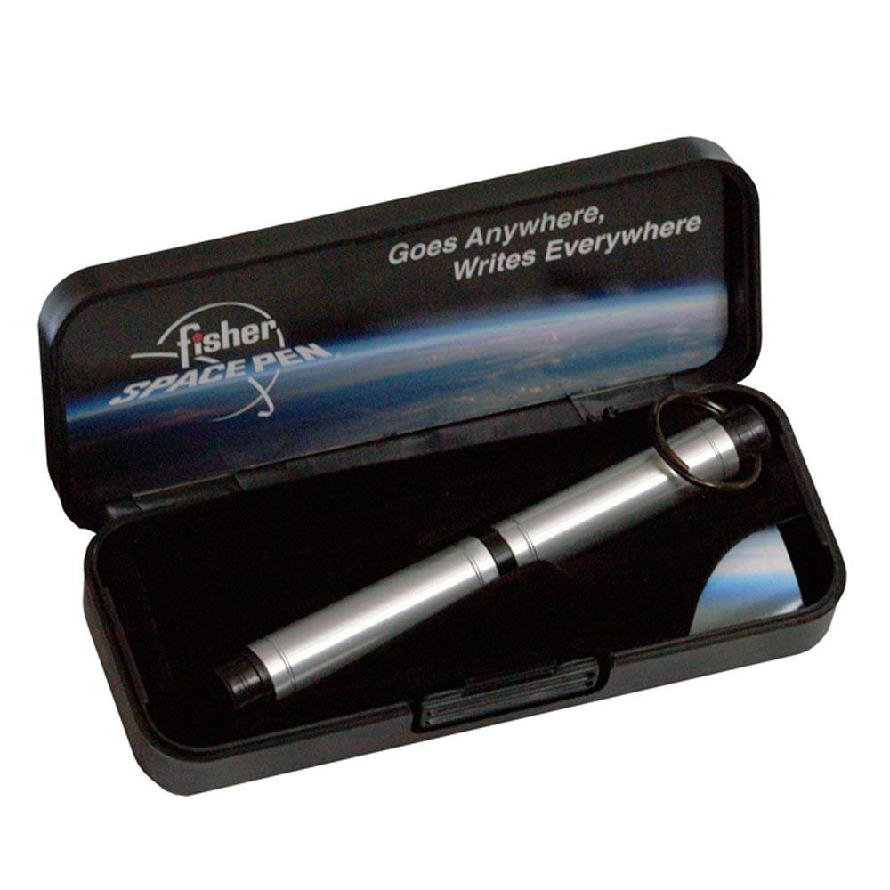 Fisher Space Pens BP Backpacker Pen Colored Aluminum w/Key Chain Silver