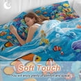 thumbnail image 3 of Ocean Underwater Queen Size Comforter Set, Marine Life Fish Octopus Coral Seagrass Bedding for All Seasons, 4 Pcs Bed Set, 1Quiltcover (90"x92") ,1Sheet(94"x116"), 2Pillowcases (30"x20"), 3 of 9