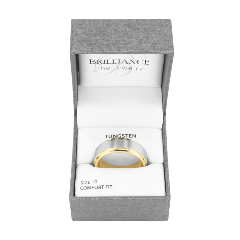 Brilliance Fine Jewelry Men's Two-Tone Tungsten Wedding Ring photo 4