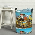 thumbnail image 5 of Picia Different Construction Site Vehicles Large Laundry Basket, Waterproof, Freestanding Laundry Hamper, Collapsible Tall Clothes Hamper with Extended Handles-, 5 of 8