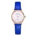 thumbnail image 2 of YZZZJZQL Watch For Women Casual Arabic Numbers Leather Analog Quartz Watch Waterproof Watches Blue, 2 of 6