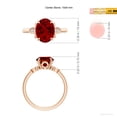 thumbnail image 5 of ANGARA Lab Grown 3.3 Ct Nature-Inspired Oval Ruby Engagement Ring for Women in 14K Rose Gold (Size-10x8mm) | July Birthstone, Birthday, Anniversary, Jewelry Gift for Women | Lab-Grown Ruby Ring, 5 of 7