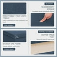 thumbnail image 3 of Folding Storage Ottoman Bench,Storage Ottoman with Lid Tray, 30 inches Ottoman Coffee Table Cube Chair Foot Rest Stool Storage Toy Chest for Living Room Bedroom, Holds up to 550 lb, 3 of 13