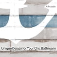 thumbnail image 4 of Nautical Shower Curtain Anchor Coastal Beach Theme Rustic Striped Decorative Polyester Fabric Cloth Washable Bathroom Shower Curtains Set with Hooks, 72x72 Inch, 4 of 5