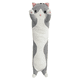thumbnail image 1 of Peluche Gato Largo Kawaii Almohada Suave Regalo San Valentín gris Grande, 1 of 7