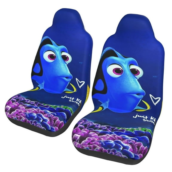 Finding Nemo Car Seat Cover Set of 2 Fashion Stretchy Front Seat Protector Universal Fit for Auto Truck SUV Van Sedan Car Interior Accessory Decoration
