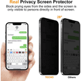 thumbnail image 4 of 3-Pack ( iPhone 13 Pro ) Privacy Screen Protector, Dual Layer 9H Tempered Glass, Anti-Spy, Anti-Fingerprint, Scratch Resistant, Case Friendly, 4 of 12