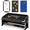 black, variant on 7ft Pool Table with Air Hockey, Ping Pong & Dining Top – Blue, 4-in-1 Multi Game Table for Adults and Family Game Rooms