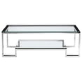 thumbnail image 2 of Pangea Home Laurence Long Metal Coffee Table Long in Silver, 2 of 4