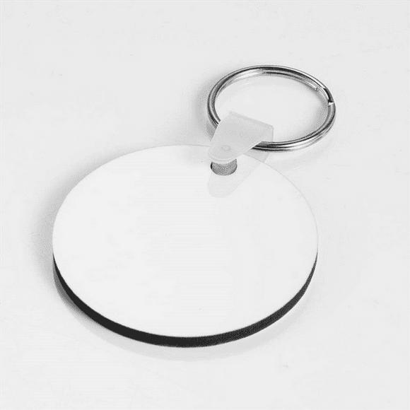 60Pcs Sublimation Blank Keychain DIY MDF Blank Keychain with Key Ring Thermal Transfer Printing Keychain