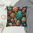 thumbnail image 2 of Nawypu Colorful Easter Egg Pillowcase Happy Easter Rabbit Spring Flower Holiday Oblong Lumbar Throw Pillow Cover/Shams Cushion Case Bed Throw Pillows for Bedroom Living Room, 2 of 5