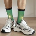 thumbnail image 6 of Sigee Christmas Green for Contrast Design Soft Moisture-Wicking Socks Crew Casual Athletic Stretchy Loose Middle Tube Socks, 6 of 6