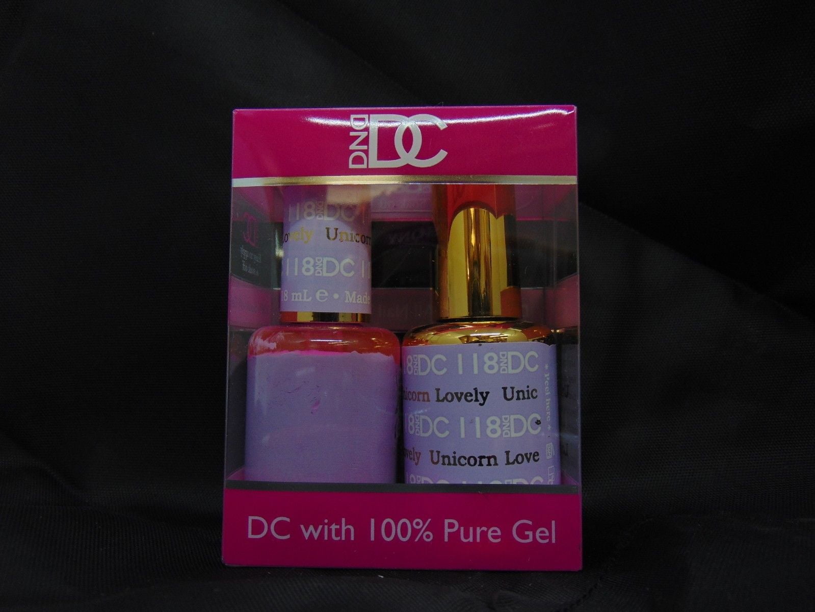 DND DC Duo Soak off Gel & Matching nail polish, 118 Unicorn Lovely