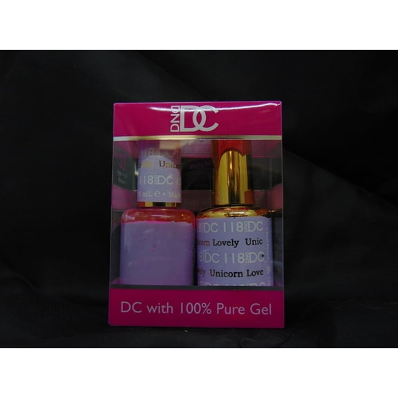 DND - DC Duo Soak off Gel & Matching nail polish, #118 - Unicorn Lovely
