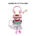 thumbnail image 2 of Lolynie Handmade Doll Clothes - Compatible With 5.91-6.7Inch (15-17Cm) Dolls As Accessories Only, Doll Overalls Outfit With Hat & Accessories, For 17Cm Doll (Pink), 2 of 3
