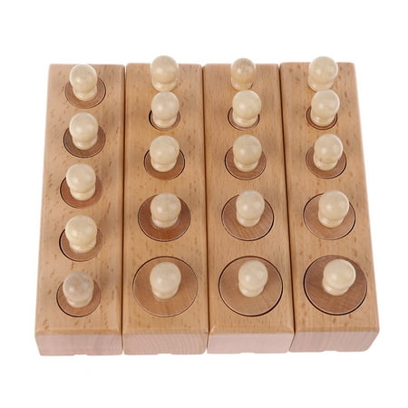 

Sorrowso Educational Wooden Kid Montessori Cylinder Socket Early Development Teaching Toy