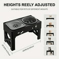 thumbnail image 2 of Elevated Dog Bowls, Raised Dog Bowl Stand With Slow Feeder & No Spill Water Bowl, 5 Adjustable Heights, For Large Medium And Small Dogs, 2 of 10