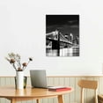thumbnail image 2 of ONETECH Canvas Wall Art Bedroom Decor Black and White New York City Picture Print Modern Brooklyn Bridge Landscape Painting Artwork Decorations for Living Room Home Office 16\x20\, 2 of 4