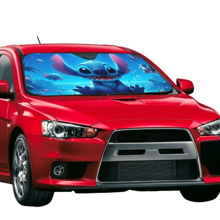 Lilo Stitch Front Windshield Sun Shade For Car Stitch Car Sun Shade Funny Car Sun Visor Protector Aluminum Foil Version Heat Resistant Sun Shade For Cars Trucks Suv Walmart
