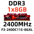 thumbnail image 1 of G.SKILL RipjawsX DDR3 2400MHz 8GB RAM Desktop Memory DIMM for PC,1x8GB,F3-2400C11S-8GXL, 1 of 4