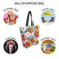 thumbnail image 7 of FORMRS Womens Canvas Tote Bag with Zipper Inner Pocket Shoulder Handbag, Watercolor Tomatoes, 7 of 7