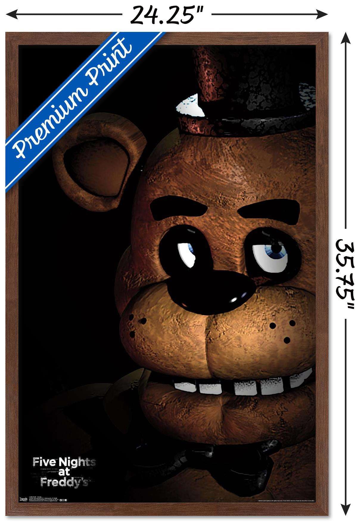 Five Nights at Freddy's - Freddy Wall Poster, 22.375" x 34", Framed