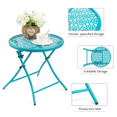 thumbnail image 6 of TeoKJ Outdoor Folding Side Table Patio foldable End Table Portable Outside Table 17.71" Height - Lake Blue, 6 of 7