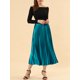 thumbnail image 5 of Falda Midi Plisada Elástica Metálica para Mujeres INSPIRE CHIC 2XL Azul Pavo Real, 5 of 7