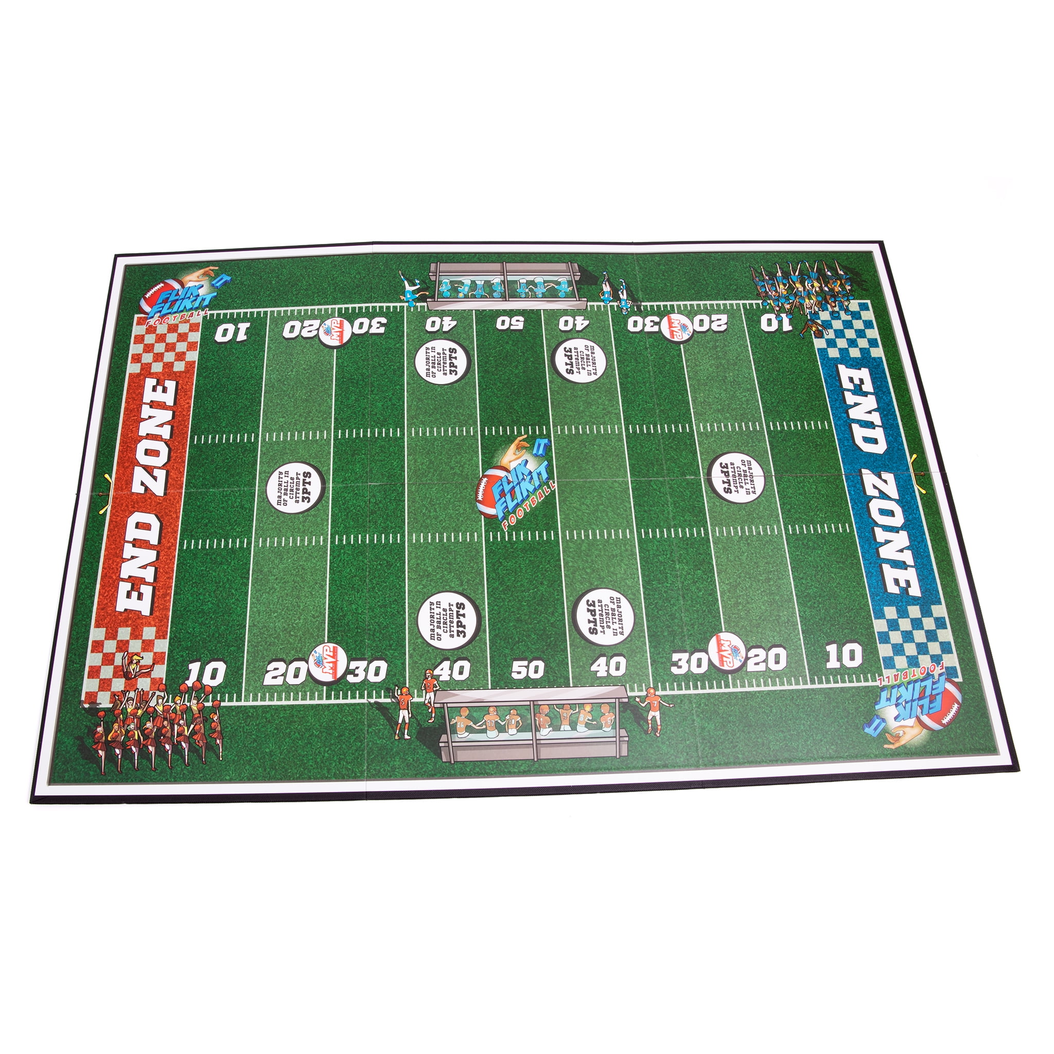 FlikIt FlikIt Football Tabletop Game, Competitive Board Game for Family Fun, 6-Fold Board