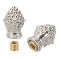thumbnail image 1 of Uxcell 30 x 20mm  Lamp Finials Caps Knob, Solid Lamp Shade Top Decoration Screw Cap Nuts, Nickle Color 2 Set, 1 of 7