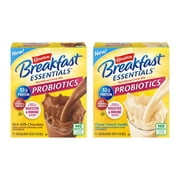 Carnation Breakfast Essentials Probiotics Instant Nutritional Drink Mix Variety Pack, 1.26 oz Packets (2-Pack)