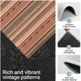 thumbnail image 3 of Brown Geometric Striped Pattern Kitchen Rugs Sets Of 3,Kitchen Runner Rugs Non Skid Washable,Decorative Kitchen Floor Mats for Kitchen,Sink,Laundry,17"x30"+ 17"x47" + 17"x59", 3 of 6