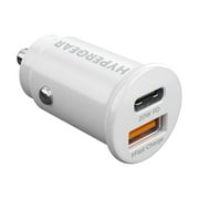 HyperGear mini 20W USB-C PD [Power Delivery] + 18W USB Fast Car Charger [White]