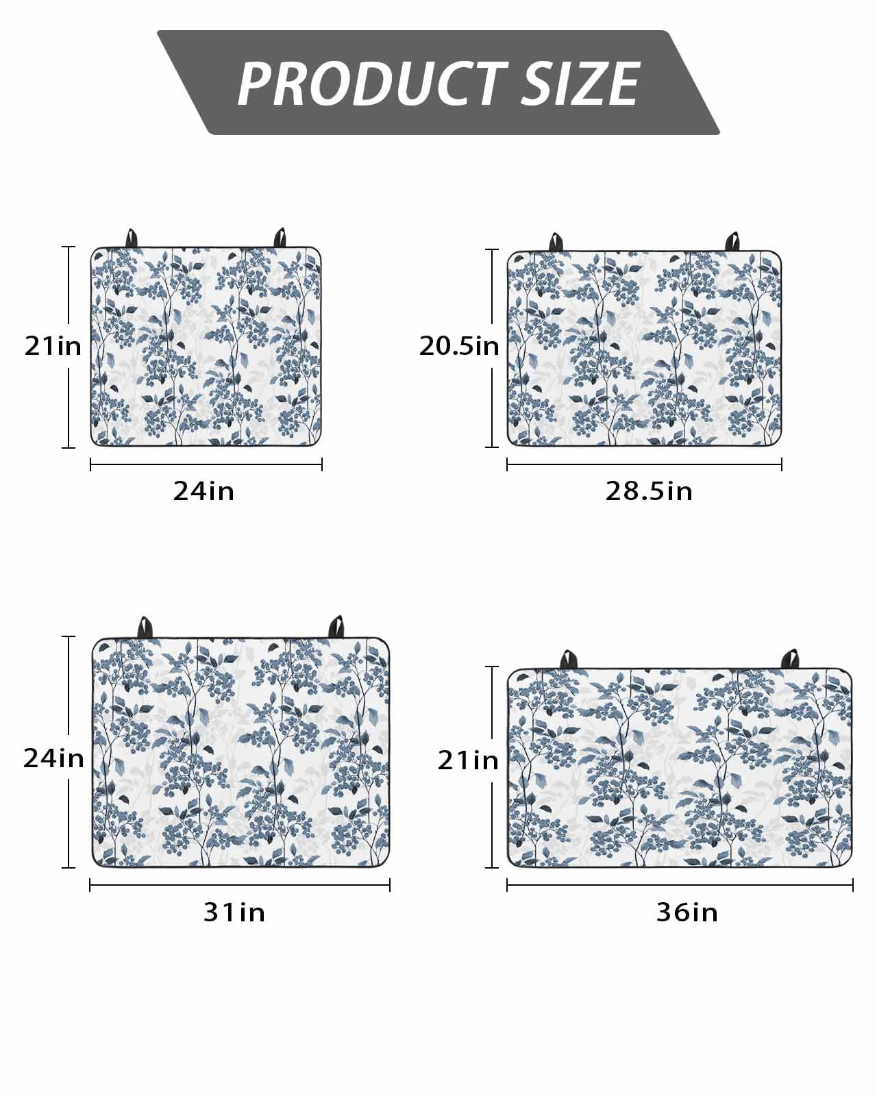 Stove Top Covers for Electric Stove, Blue Fruit Glass Stovetop Cover Protector, Vintage Plant Nature Botanical Flower Floral Induction Cooktop Protector Oven Mat for Kitchen Countertop 31"x24"