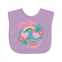 Inktastic My Gigi Loves Me Girls Rainbow Granddaughter Girls Baby Bib