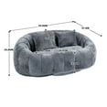 thumbnail image 6 of Lazy Loveseat Sofa Foam Filling Couch Twin Size Floor Sofa Bean Bag for Adults Chair Indoor & Outdoor Lounge Couch, 6 of 11