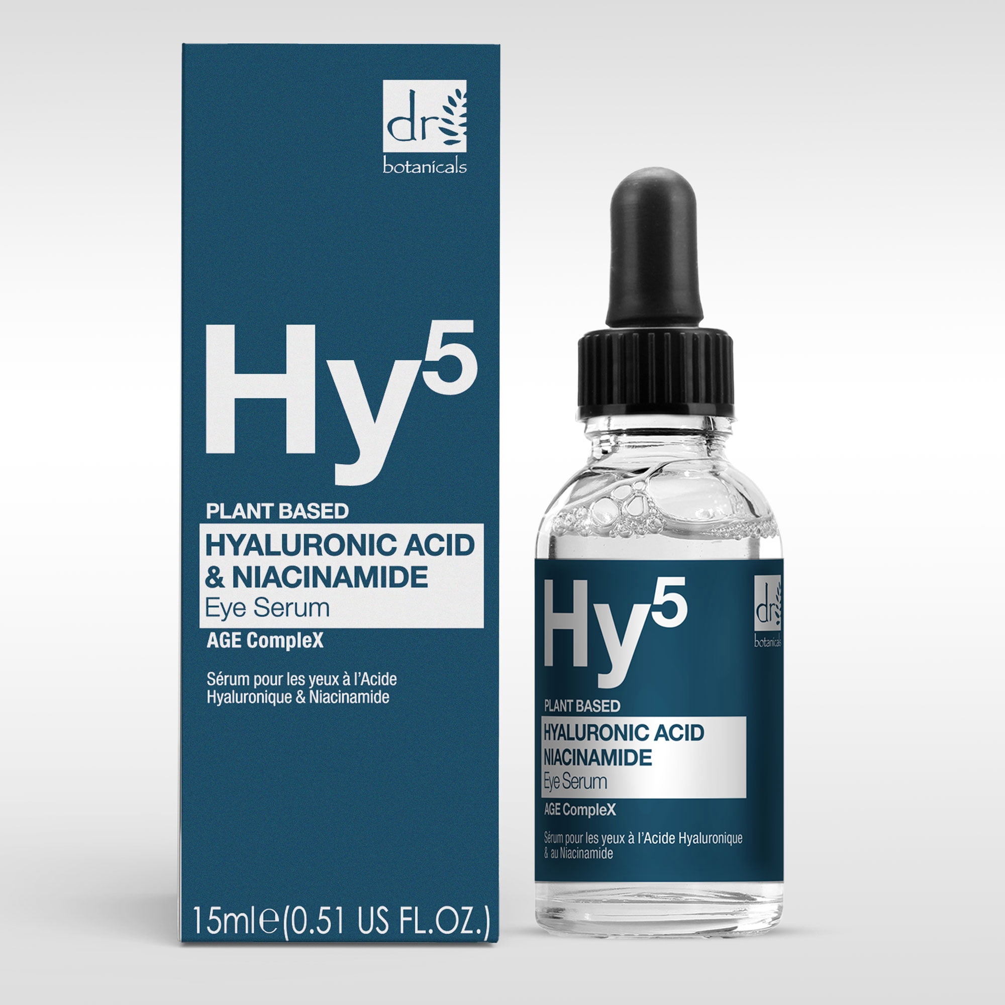 Dr Botanicals Hyaluronic Acid & Niacinamide Eye Serum, Hydrating & Brightening Under Eye Treatment for Dark Circles, Puffiness & Fine Lines, 4.10 fl oz