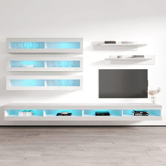 Fly J2 34TV Wall Mounted Floating Modern Entertainment Center