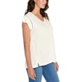thumbnail image 2 of Buffalo David Bitton Women's Lightweight V-Neck Top, White, Variety (M), 2 of 3