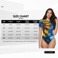 thumbnail image 5 of Rateoe Sunflower Starry Night Vibes Printed Women Rash Guard Short Sleeve,Tummy control Swimsuit Surfing Swimsuit Bathing Suit Short-sleeved Onesie UPF 50+ -, 5 of 7