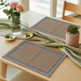 thumbnail image 3 of Geometric Greek Key Design Placemats Set of 4 Brown Place Mats Table Mats Kitchen Dining Home Outdoor Party Table Decoration, 3 of 9